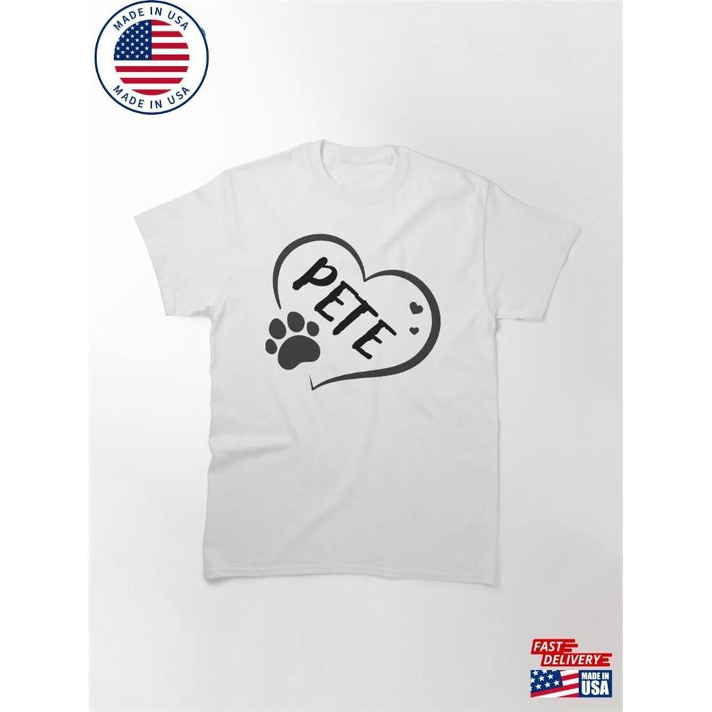 Pete Cat Name In A Heart With Paw Great Gift For Dog Or Owners